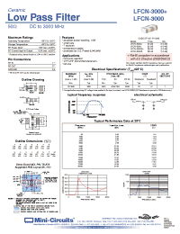 Datasheet LFCN-3000+ manufacturer Mini-Circuits